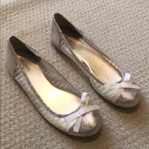 Kate Spade Gold Ballet Flats